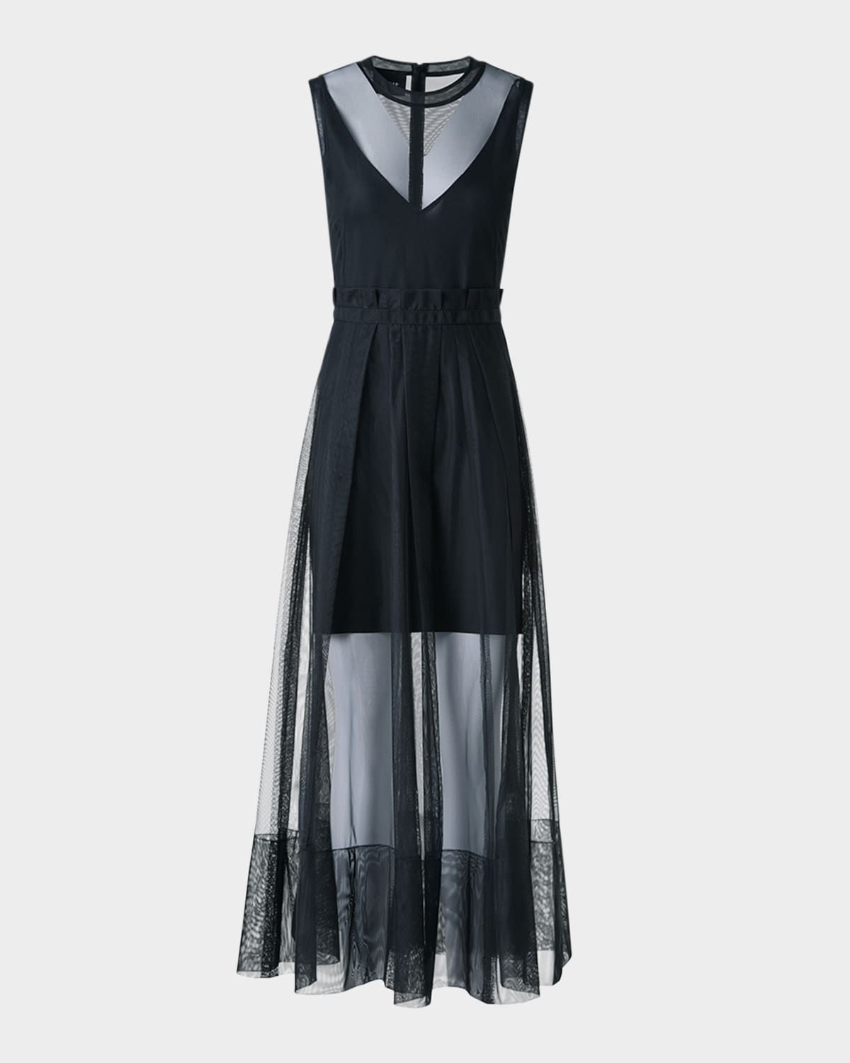 Techno Tulle Fit-&-Flare Gown