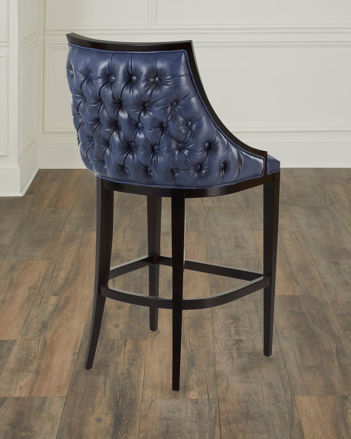 Kellan Leather Tufted Barstool