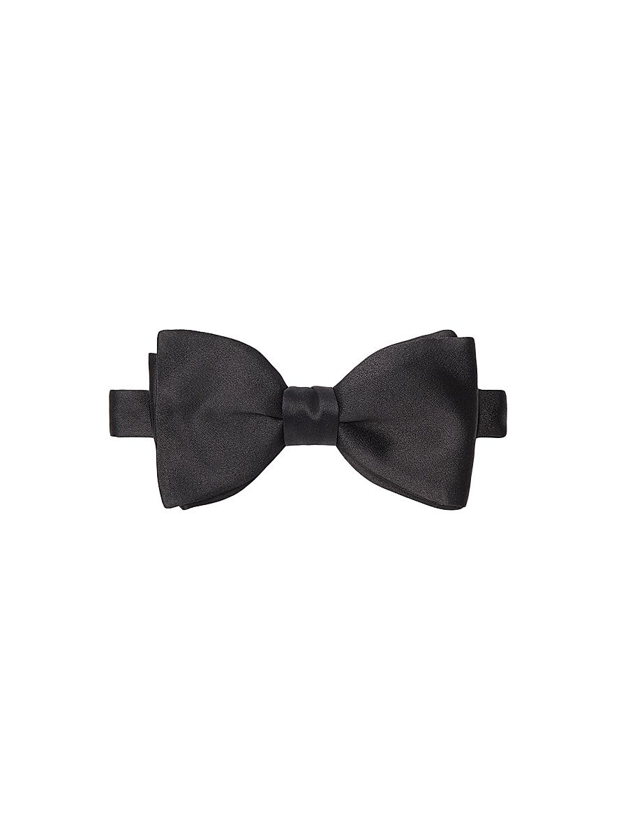 Men's Silk Bowtie - Black - Size 0
