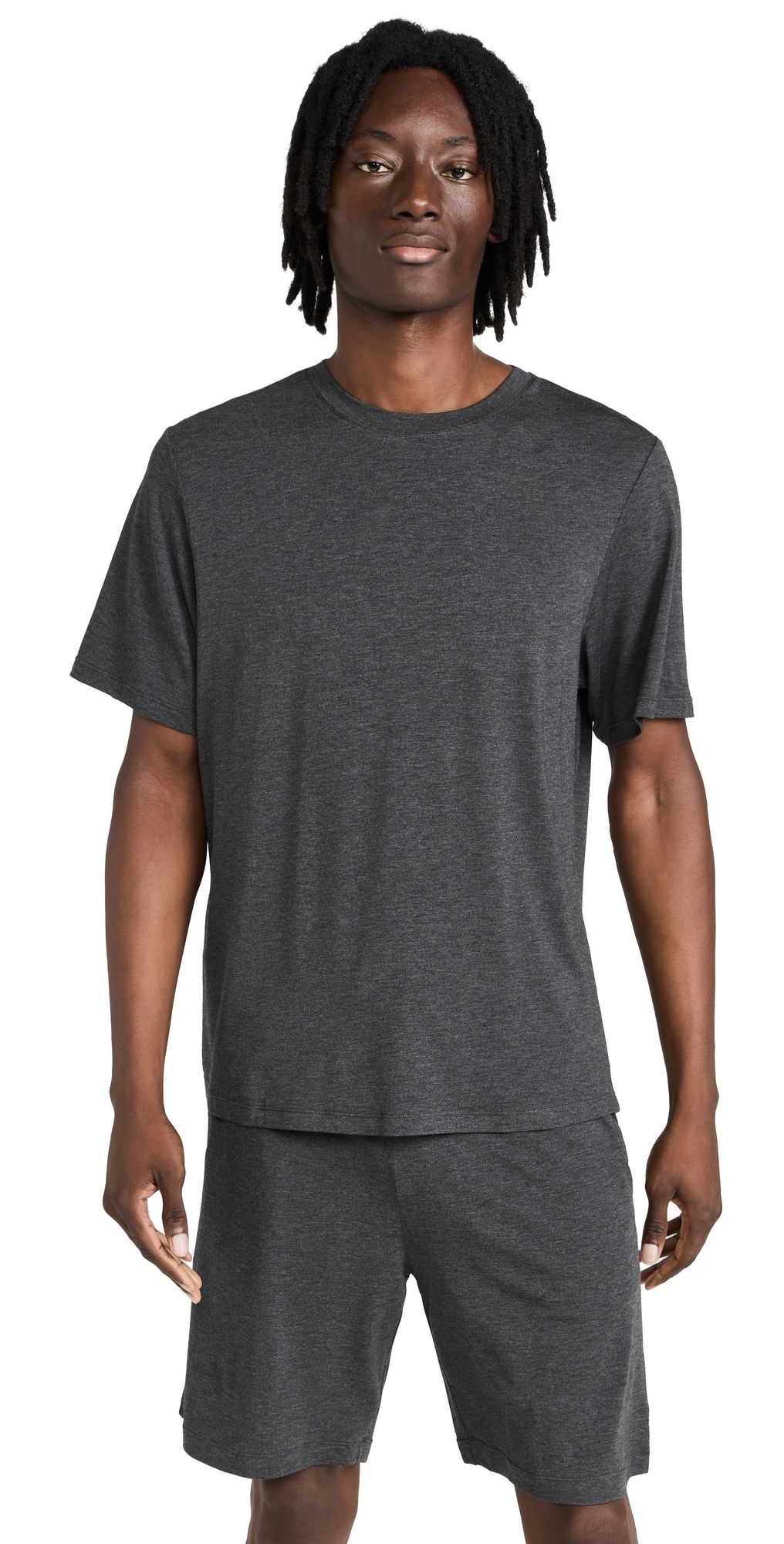 Eberjey Henry Modal Short PJ Set Charcoal Heather XS