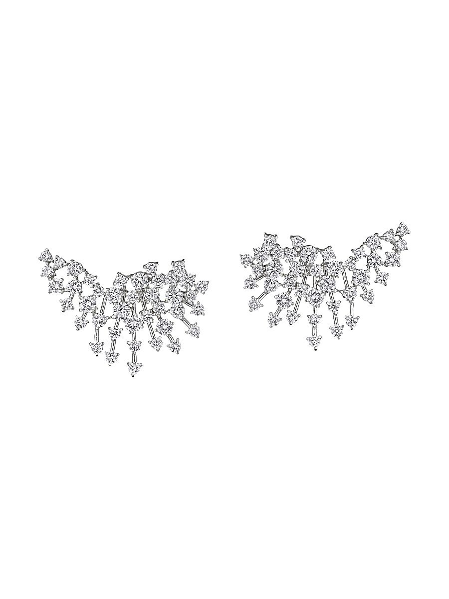 Women's Luminus 18K White Gold & 3.99 TCW Diamond Earrings - White Gold