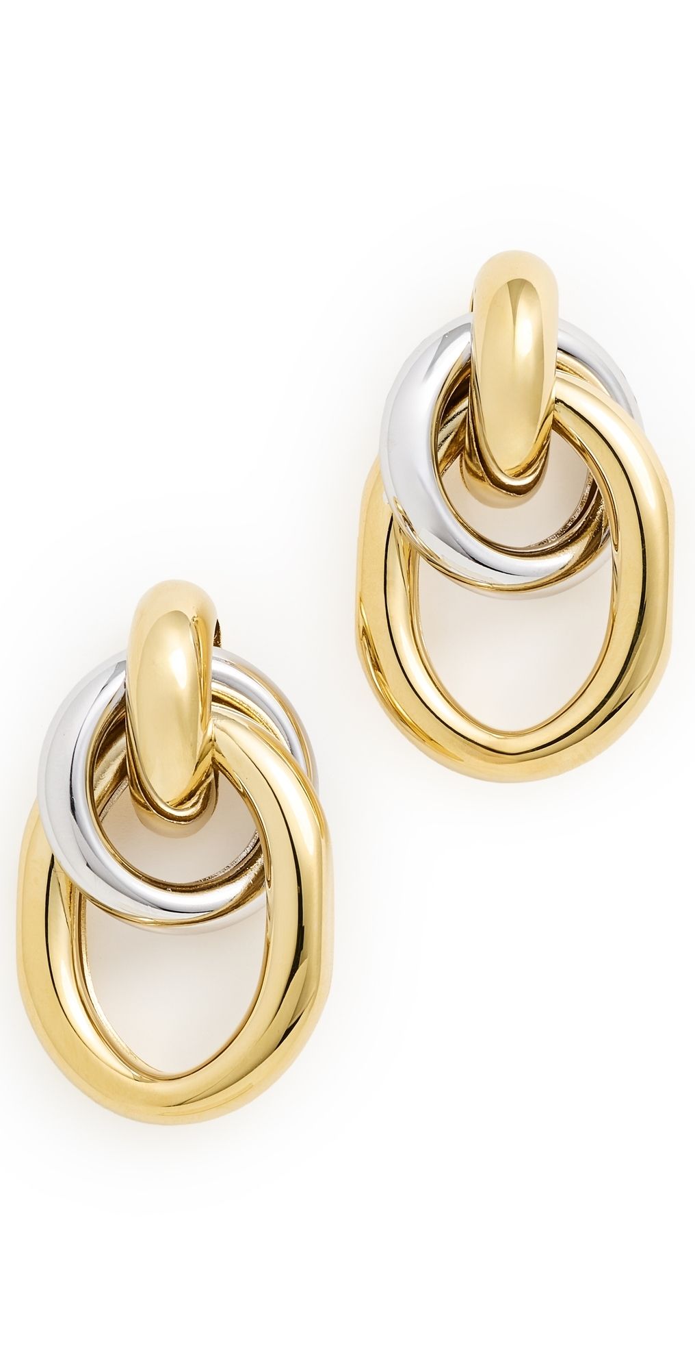 Martha Calvo Two Tone Ami Earrings Gold/Silver One Size