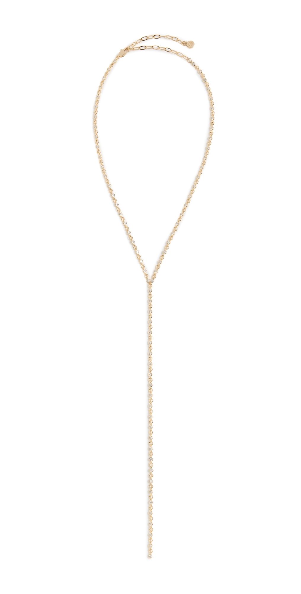 Ettika Dainty Crystal Lariat Gold One Size