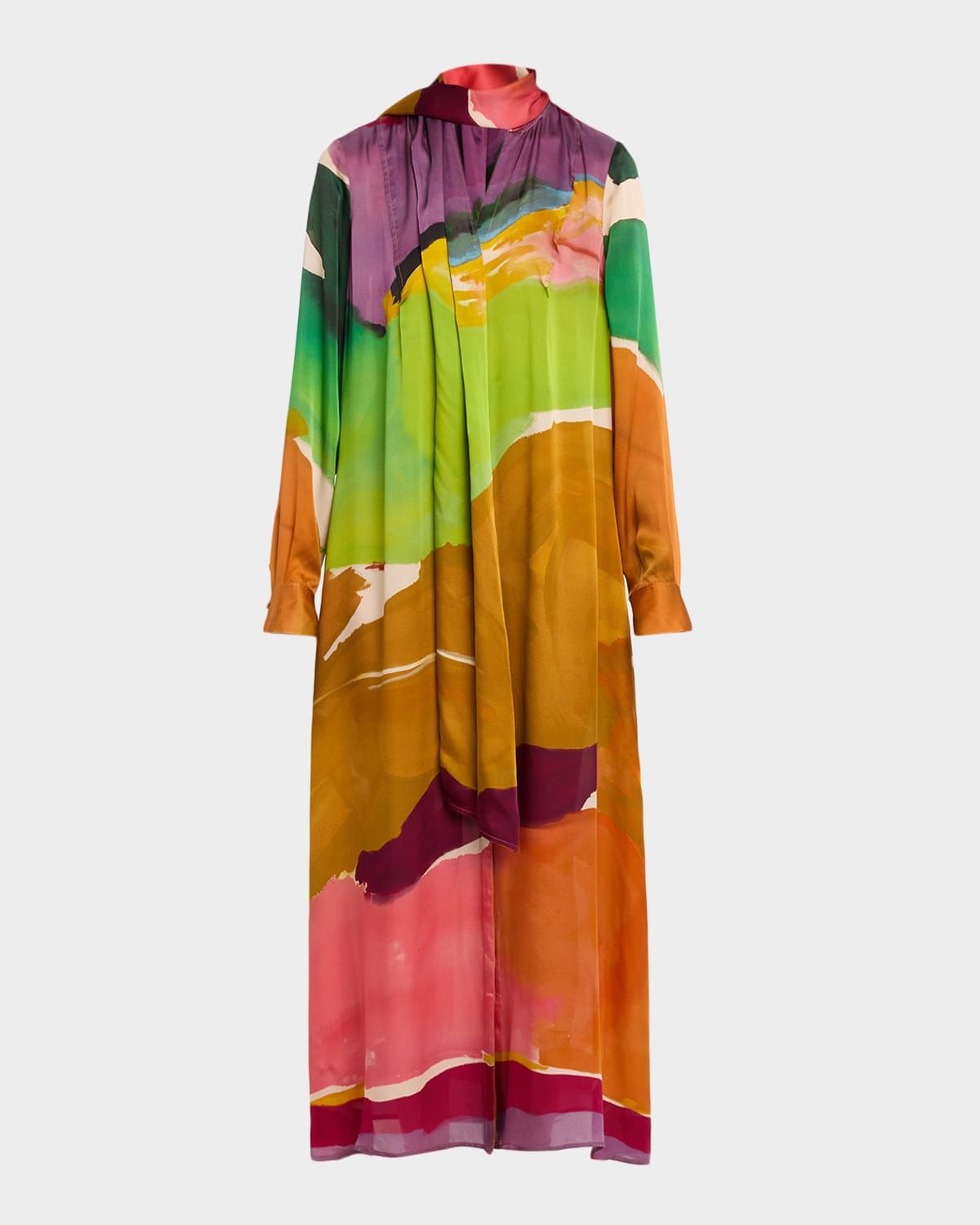 x Helen Frankenthaler Critique Silk Scarf Dress