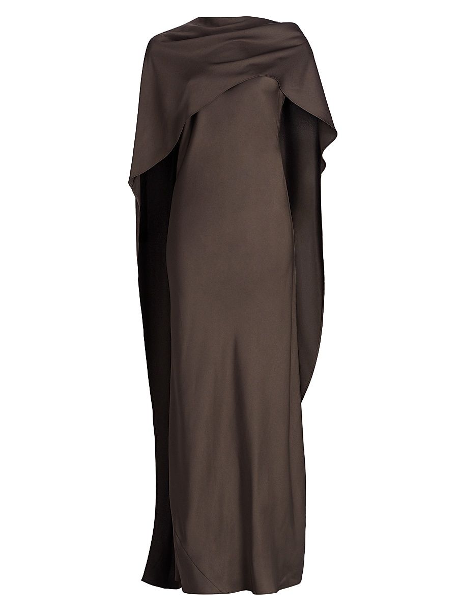 Women's Izel Cape Gown - Chocolate - Size 2