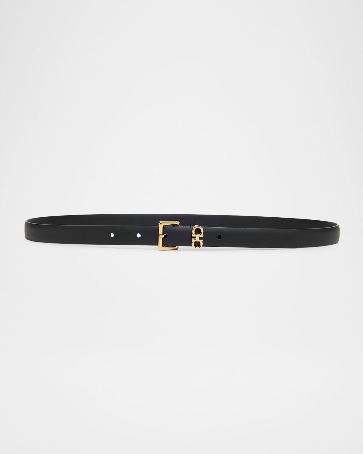 Donna Calfskin Leather Mini Gancini Belt