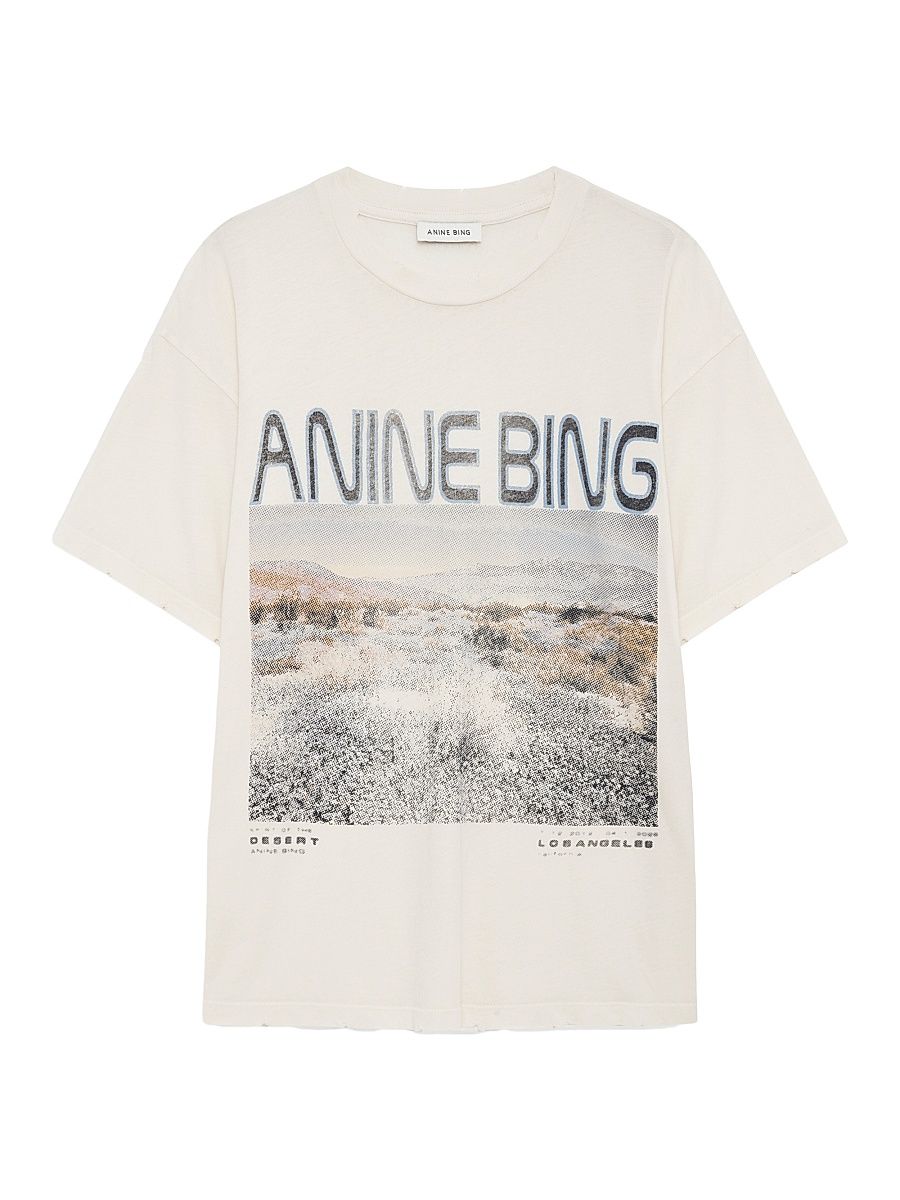 Women's Cade Wildflowers Cotton T-Shirt - Off White - Size Large