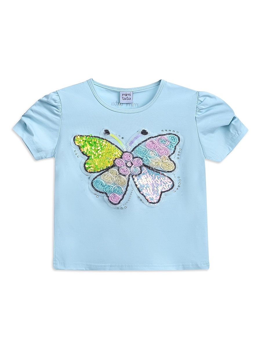 Mimi Tutu Girl's Baby Girl's, Little Girl's & Girl's Butterfly T-Shirt - Blue - Size 1