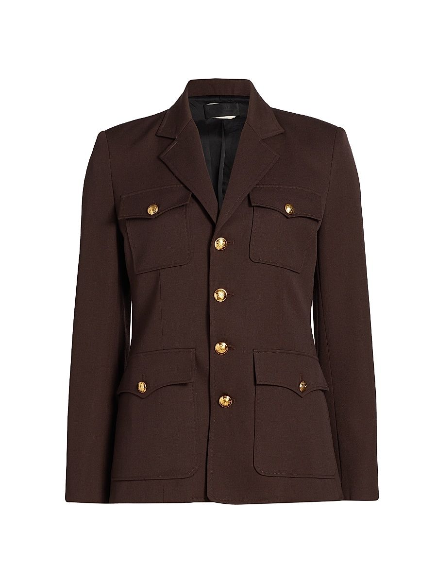 Women's Nelson Wool Jacket - Oxblood - Size 2