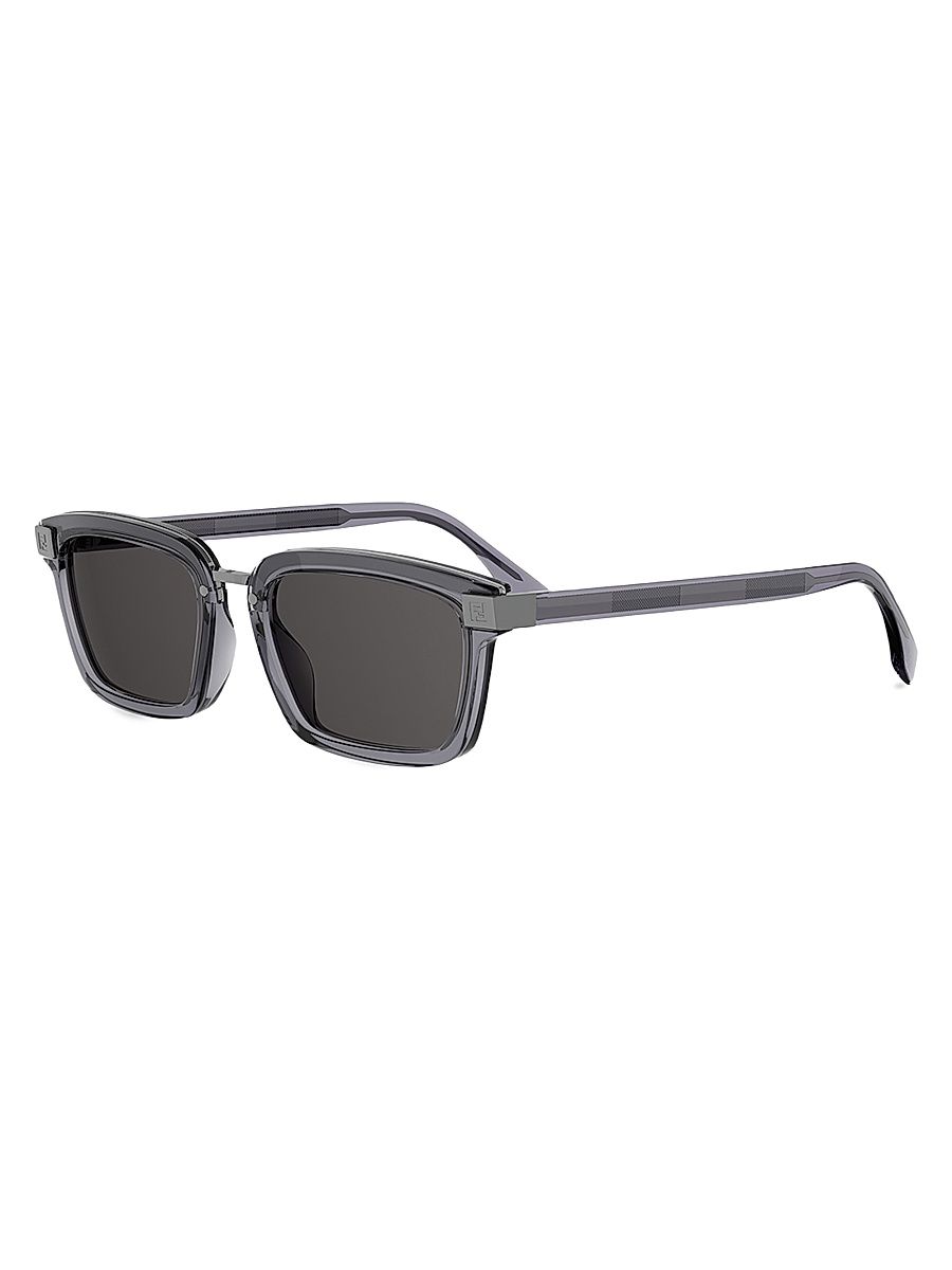Men's Fendi 53MM Square Sunglasses - Grey Smoke