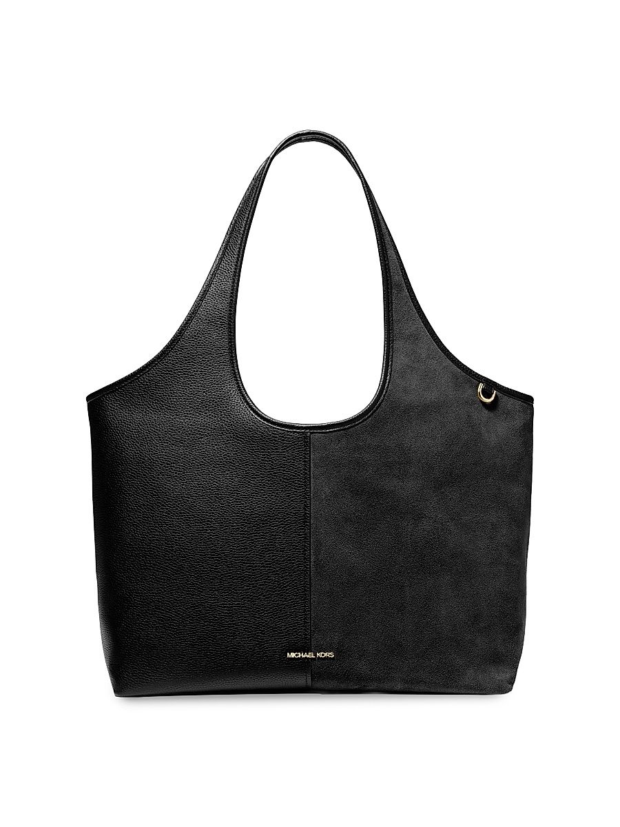 Women's Henly Large Leather Shopper Tote Bag - Black
