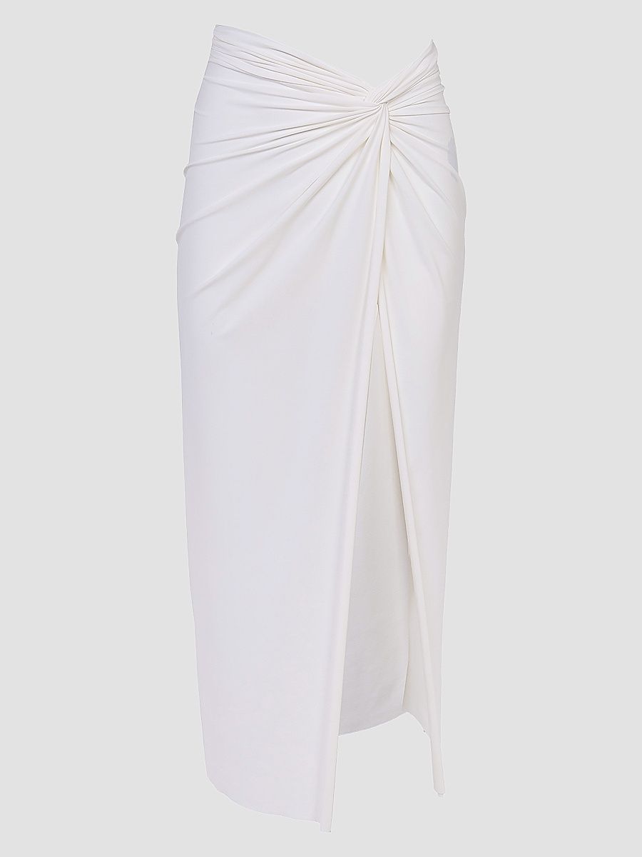 Women's Karen Midi Pareo Skirt - Off White - Size Large