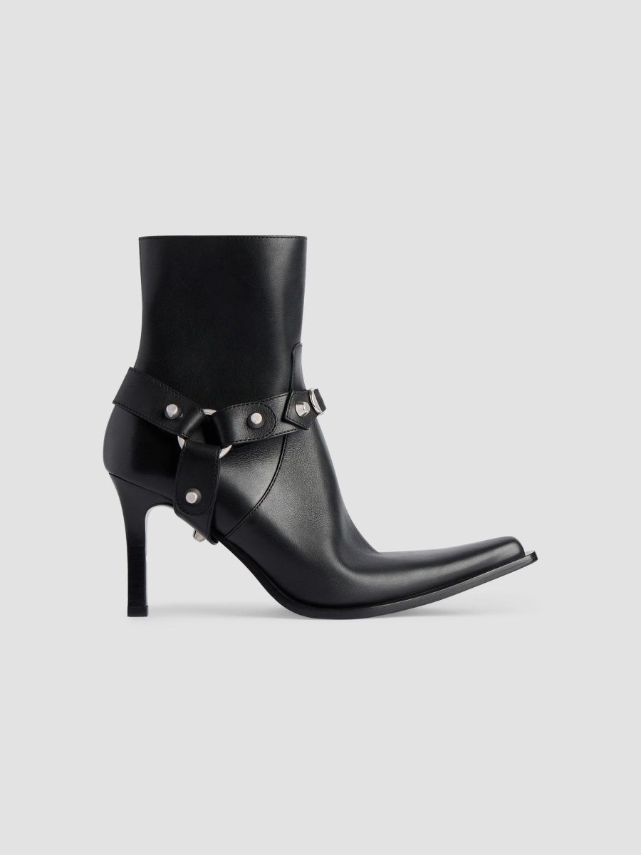 Balenciaga Women's City Booties with Harness - Black - Size 11