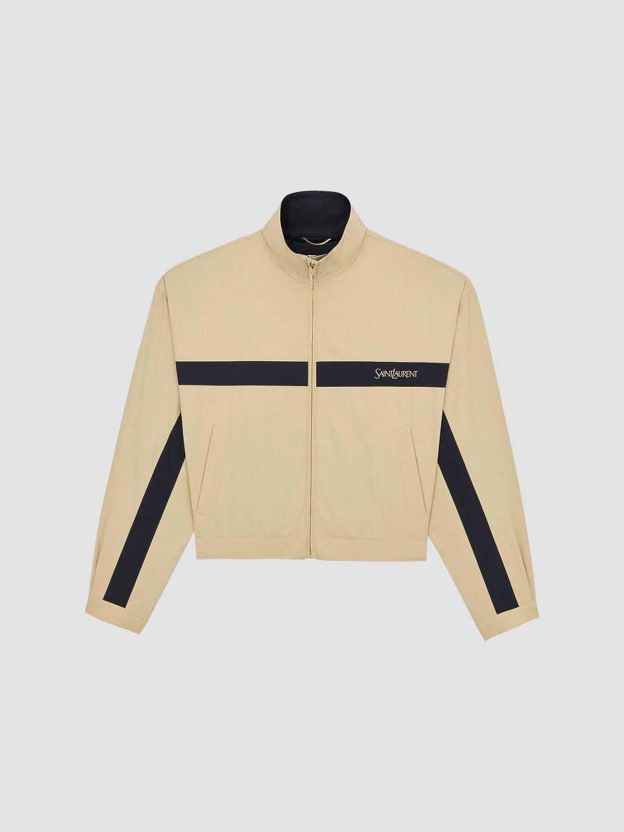 Saint Laurent Men's Jacket in Cotton - Mastic - Size 42