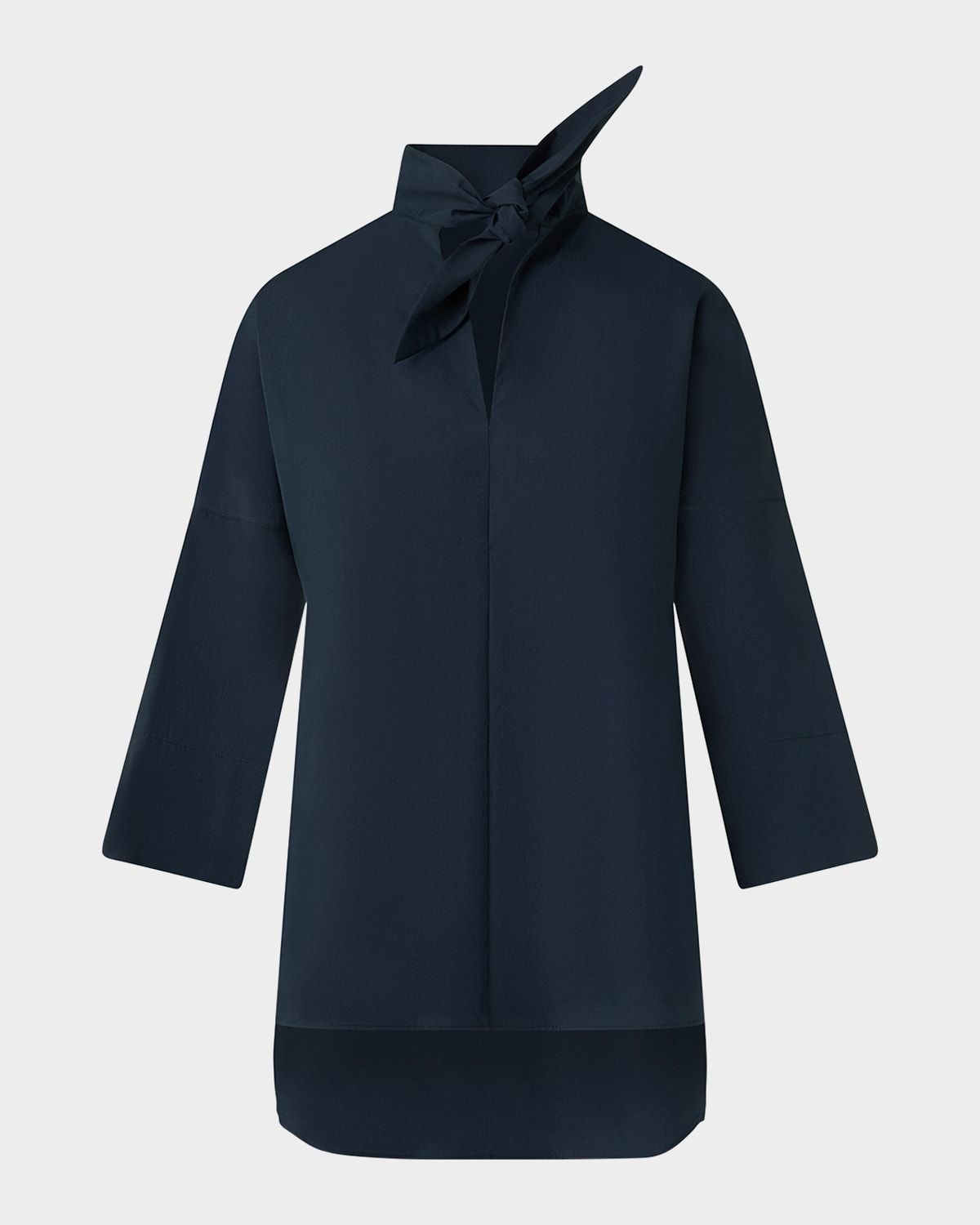 Marine Knot Poplin Tunic Blouse