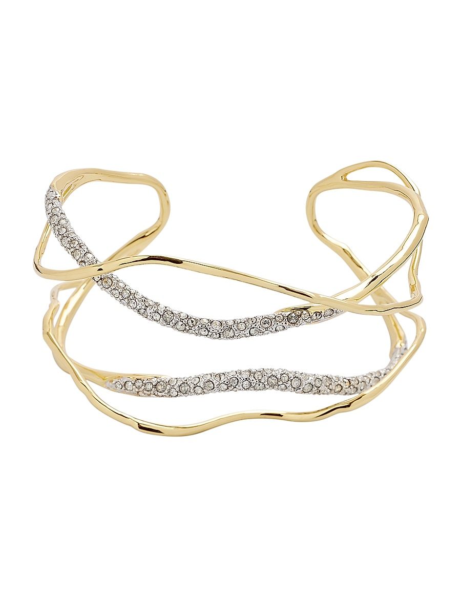 Women's Solanales 14K-Gold-Plated & Crystal Cuff - Champagne