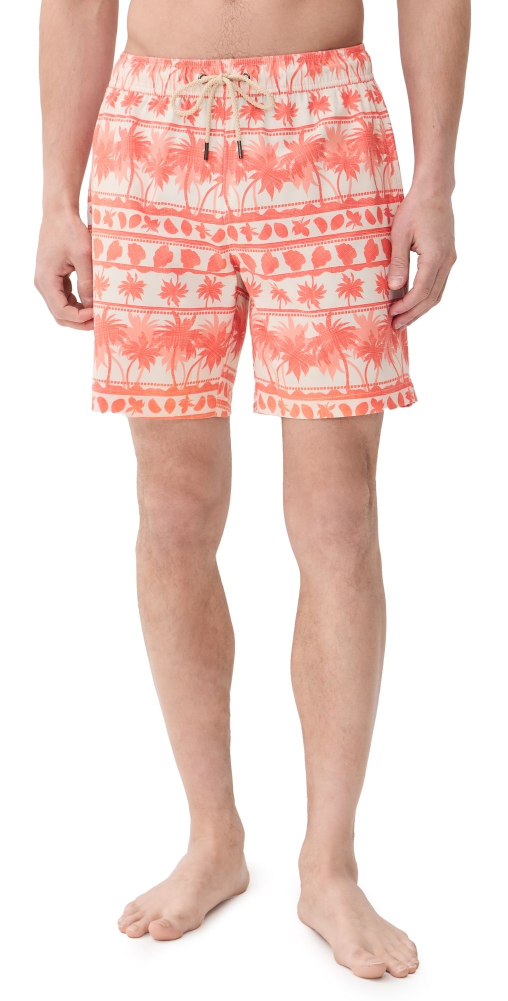 Fair Harbor The Bayberry 7 Swim Trunks Orange Beach XXL