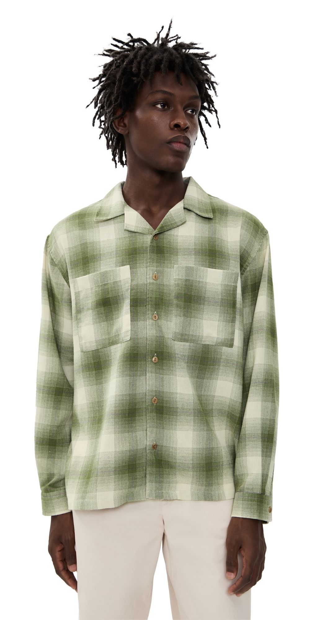 McTavish Relaxed Flannel Shirt Green Multi XL