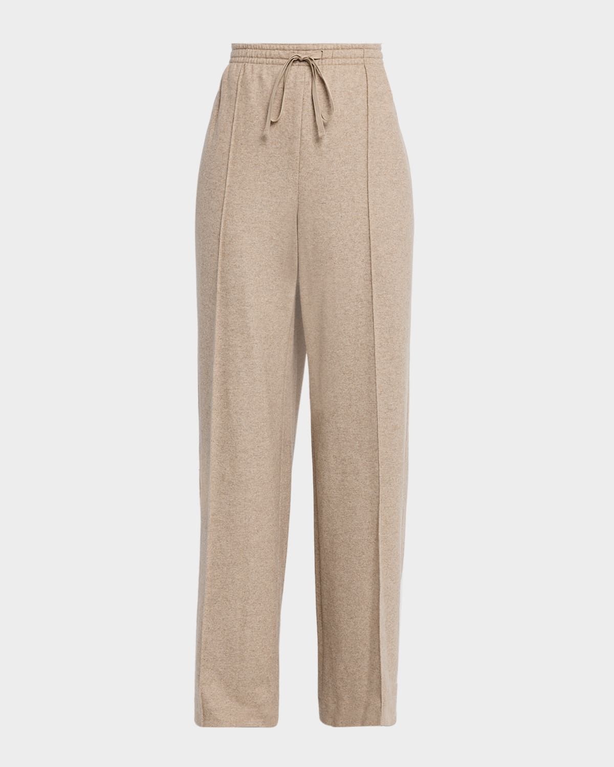 Mid-Rise Wool-Blend Drawstring Pants