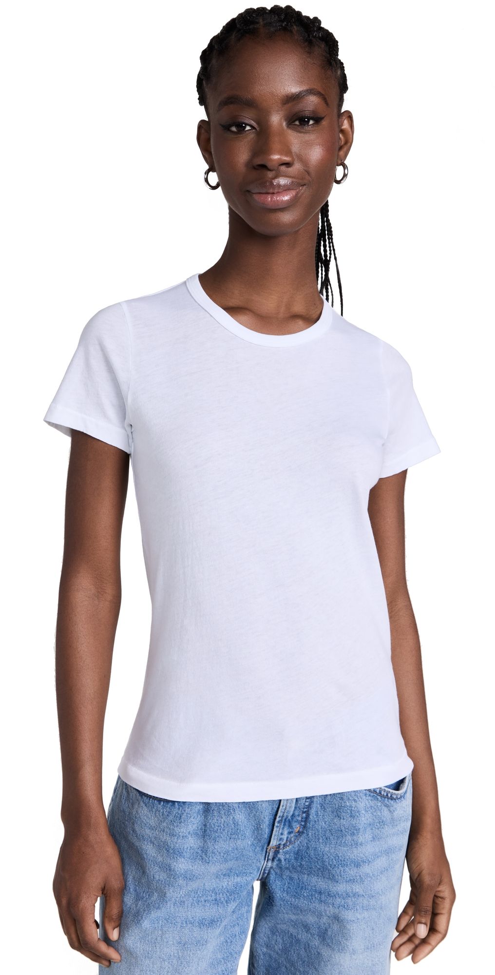 Jenni Kayne Cotton Slim Tee White M