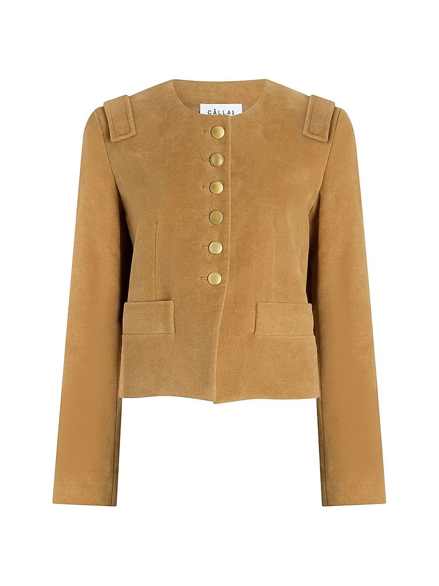 Women's Aubrey Cropped Jacket - Camel - Size 14