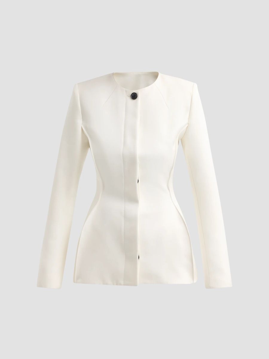 Brandon Maxwell Women's The Shelton Tailored Jacket - Ivory - Size 2