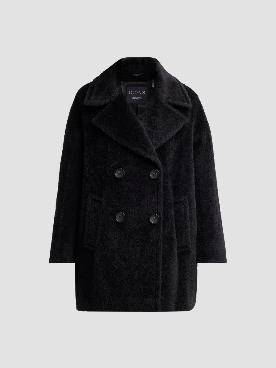 Cinzia Rocca Women's Icons Wool & Alpaca-Blend Peacoat - Black - Size 6