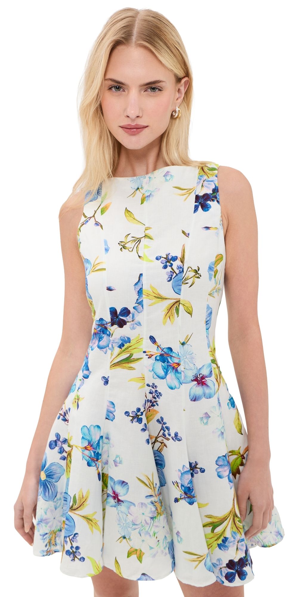 Hemant and Nandita Ayka Skater Mini Dress Ivory S