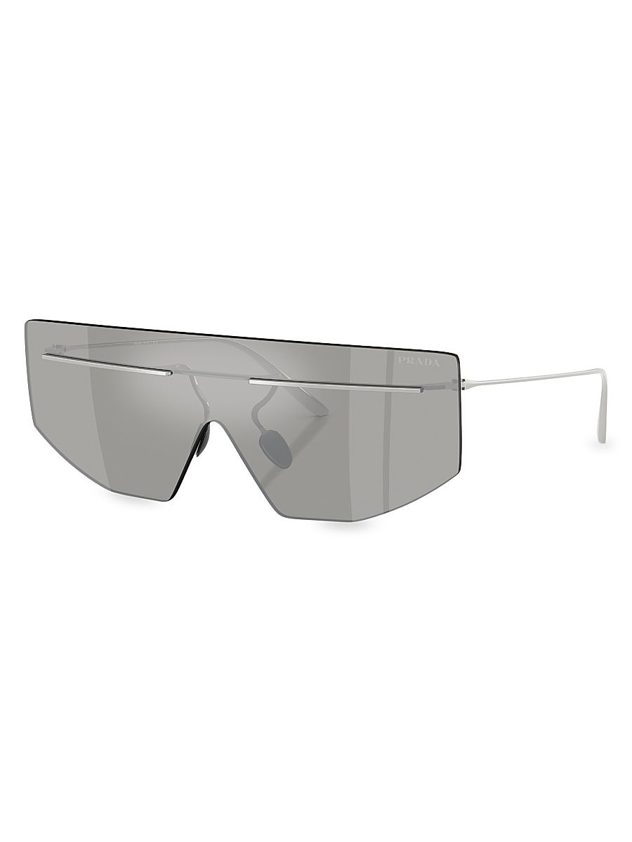 Men's PR B55S Shield Sunglasses - Silver Grey