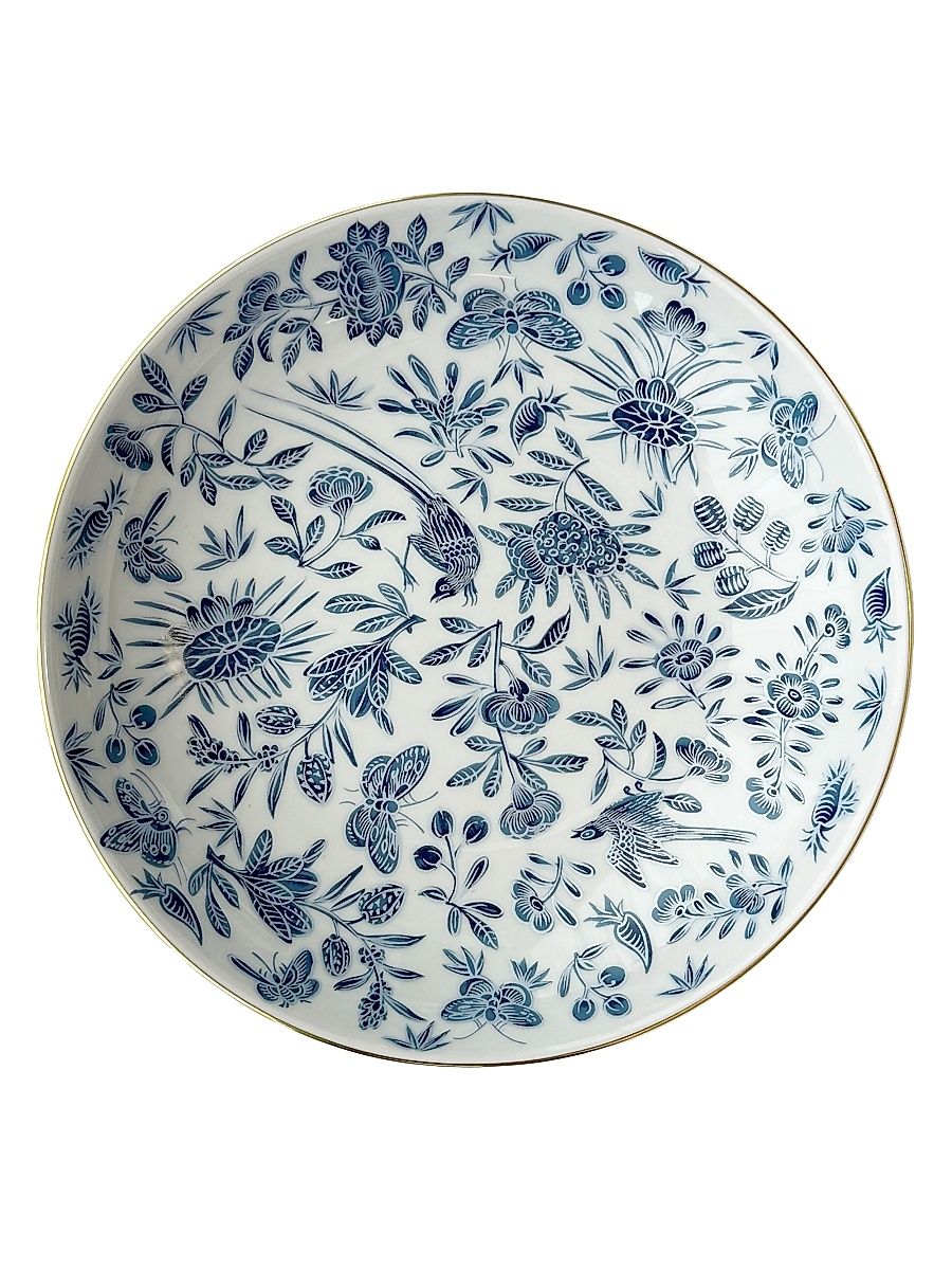 Sacred Bird & Butterfly Porcelain Coup Bowl