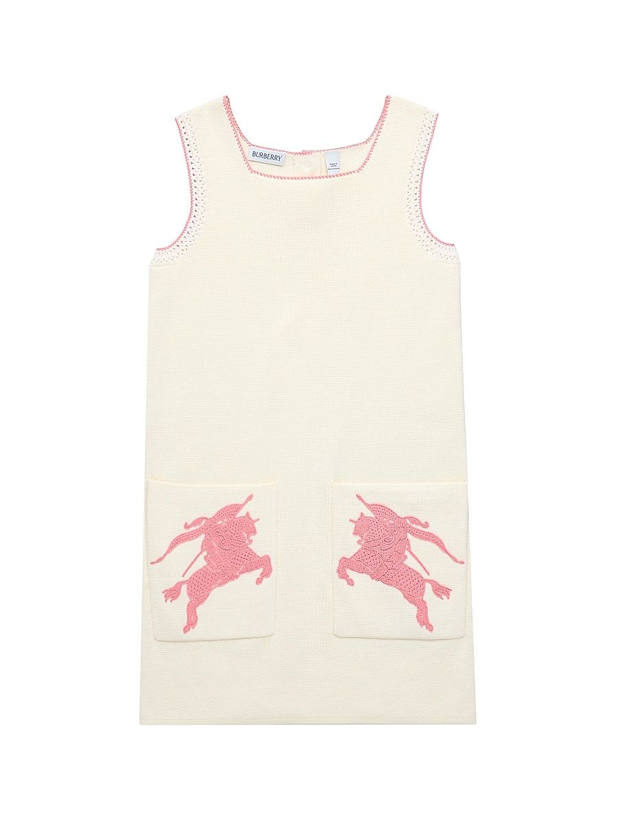 Little Girl's & Girl's EKD Knit Shirt Dress - Ivory - Size 8