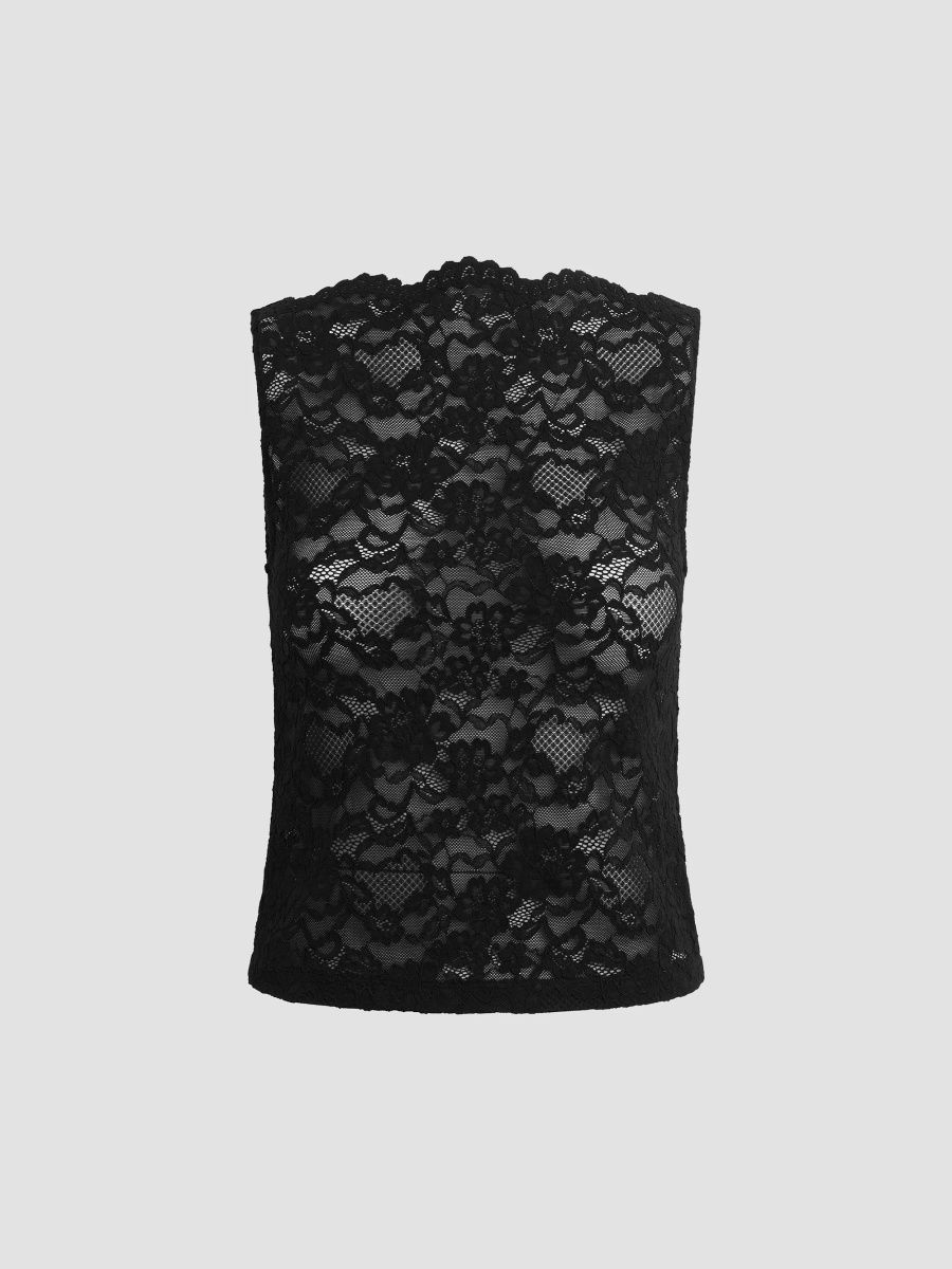 Joe's Jeans Women's Cotton-Blend Lace Boatneck Top - Black - Size Large
