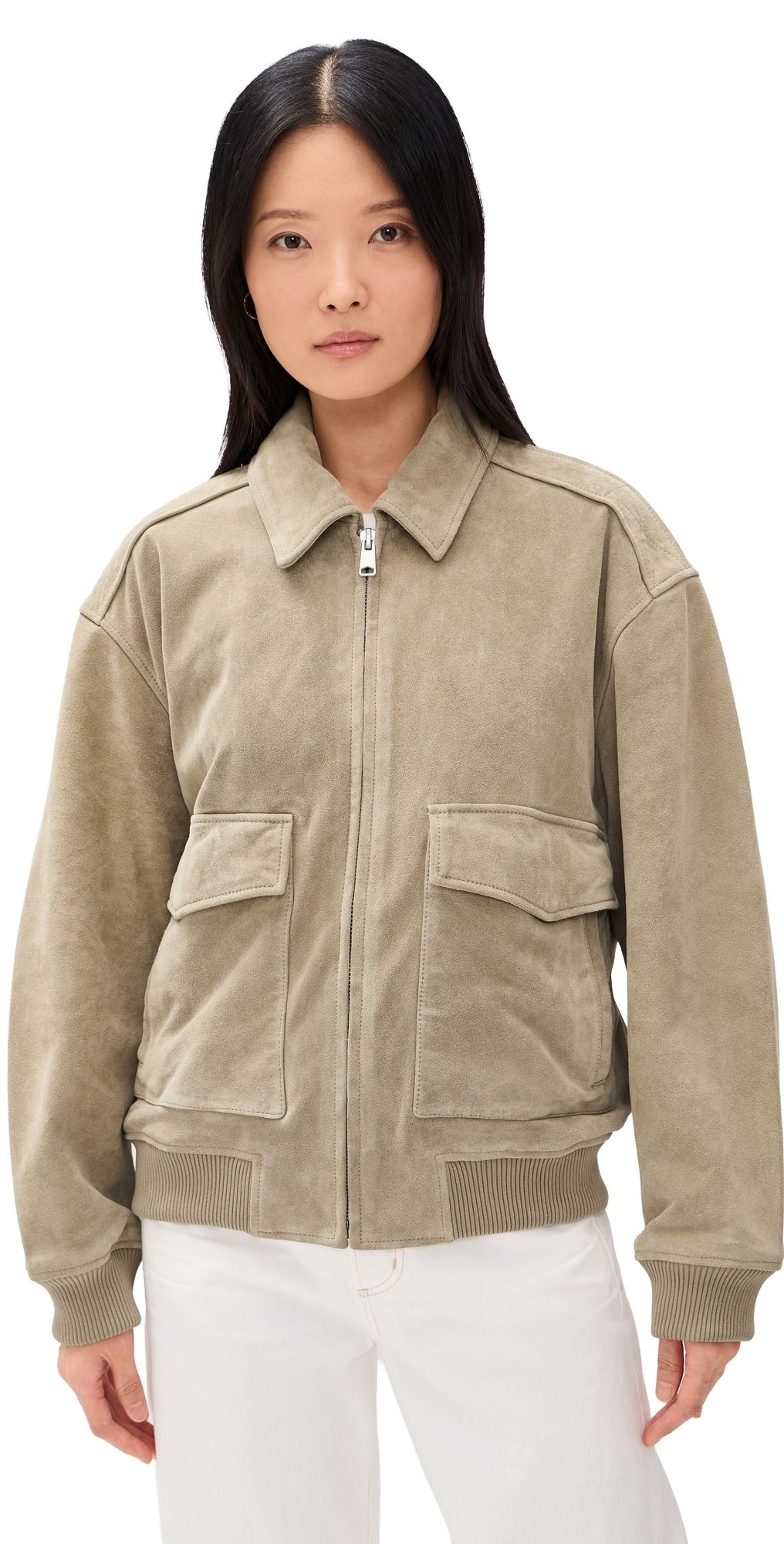 Citizens of Humanity Vivienne Suede Jacket Deep Olive XS