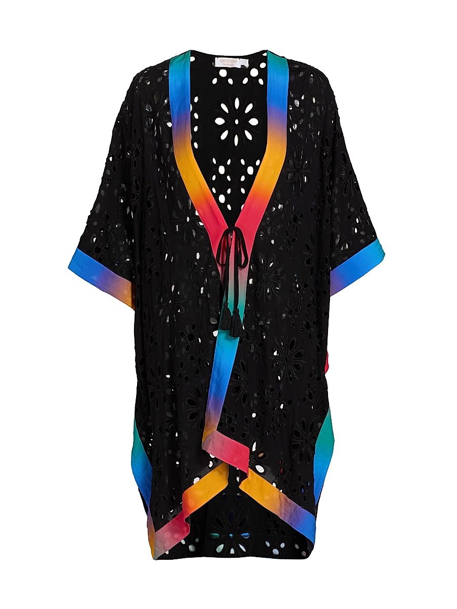 Women's Campsis Eyelet Short Kimono Dress - Campsis - Size Large
