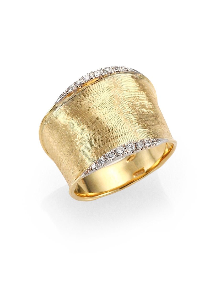 Women's Lunaria Diamond & 18K Yellow Gold Band Ring - Gold - Size 7