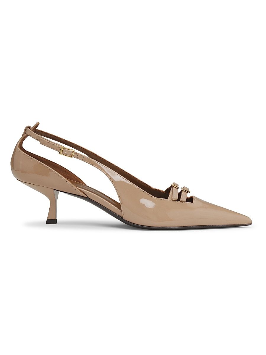 Women's 50MM Patent Leather Kitten-Heel Pumps - Viper - Size 5