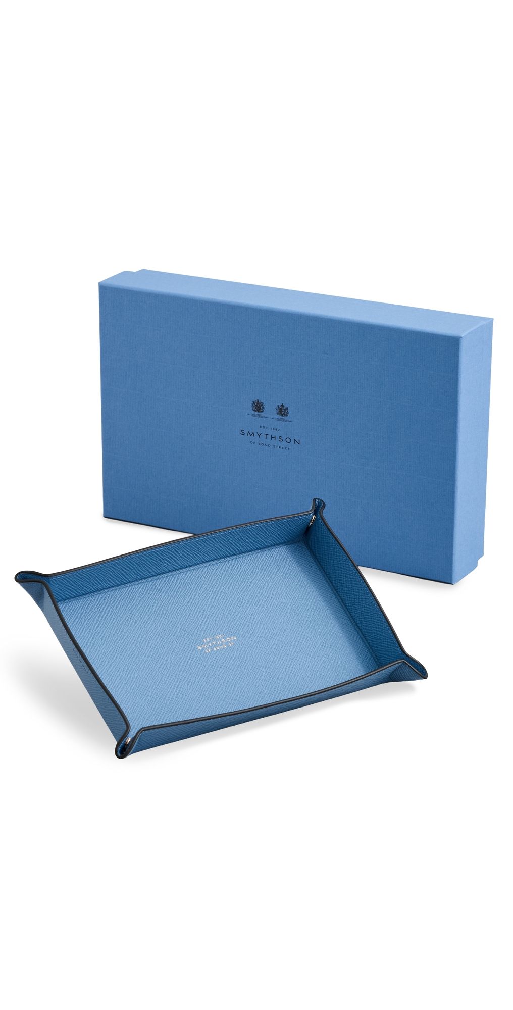 Smythson Small Rectangle Trinket Tray Nile Blue One Size