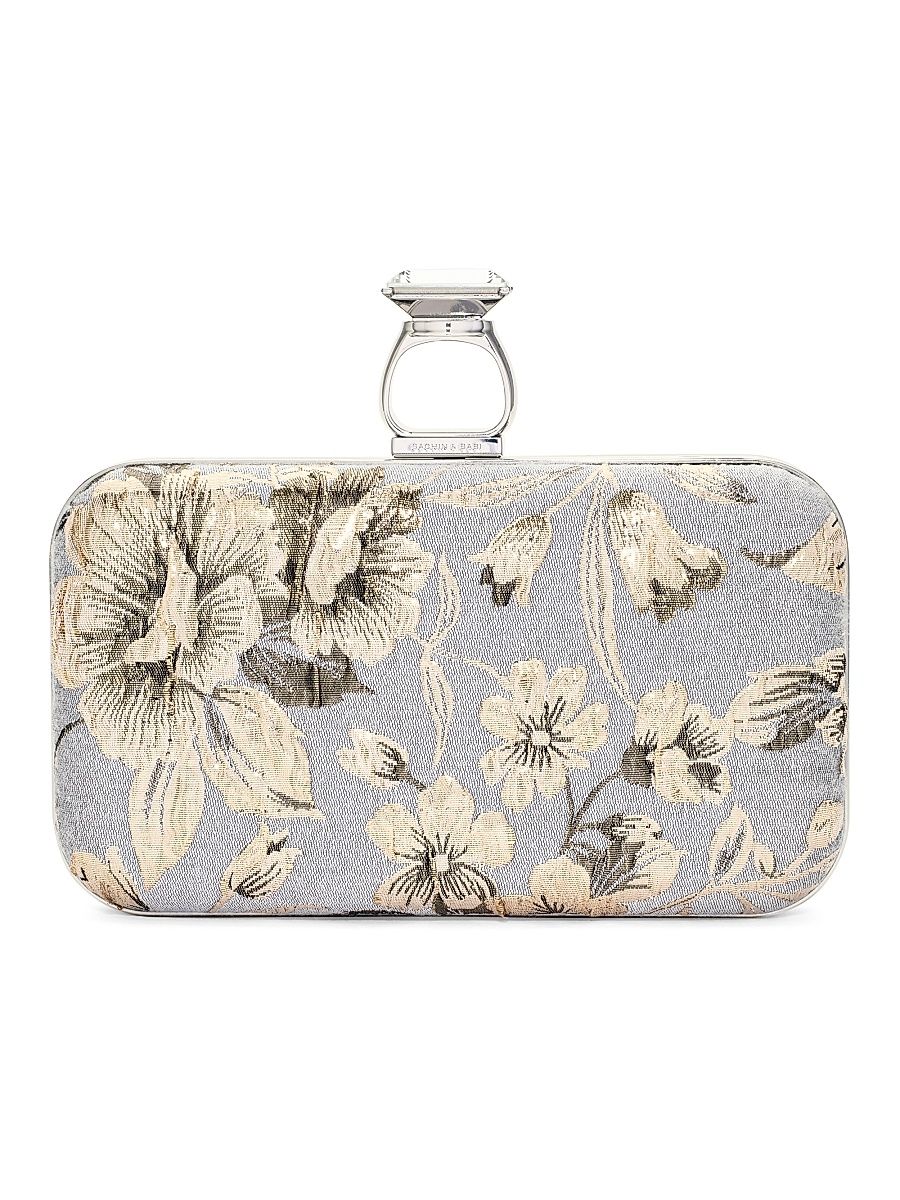 Women's On The Rocks Printed Jacquard Clutch - Golden Gardens