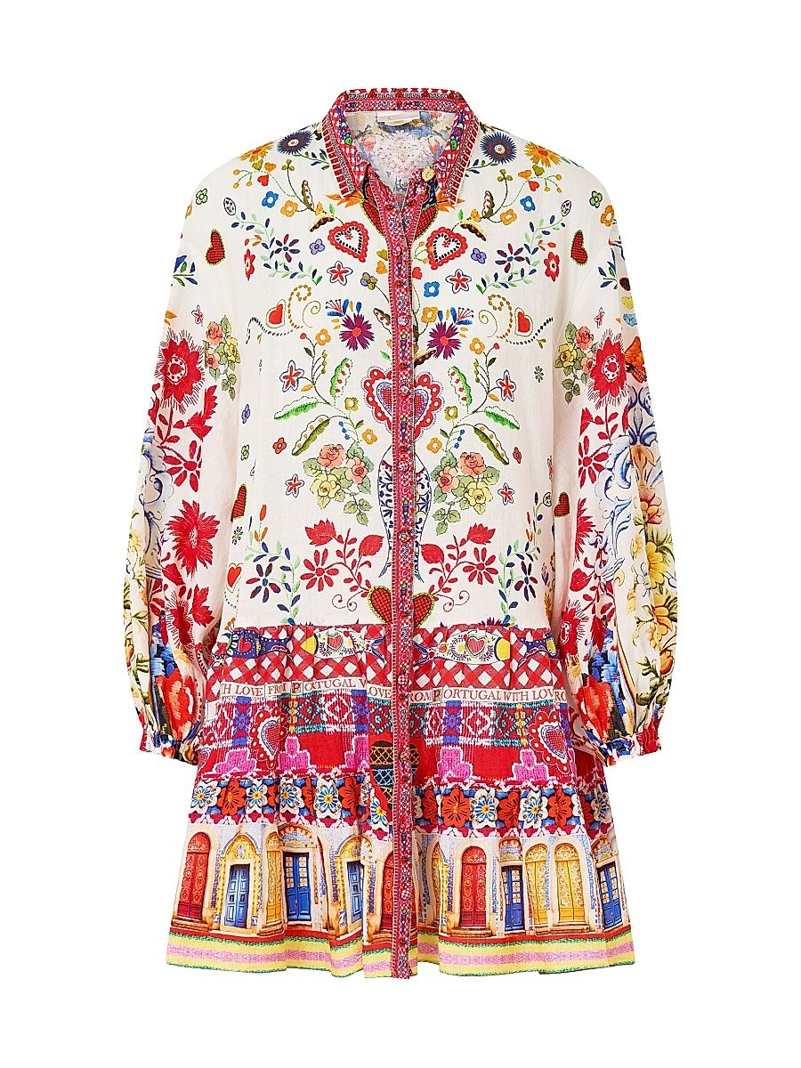 Women's From Portugal With Love Shirtdress - Faith Luck Justice - Size Medium