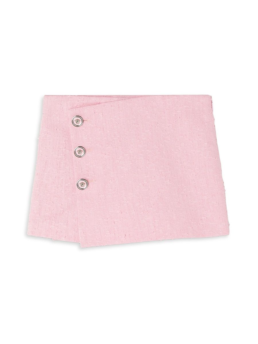 Little Girl's & Girl's Cotton Tweed Shorts - Pastel Pink - Size 8