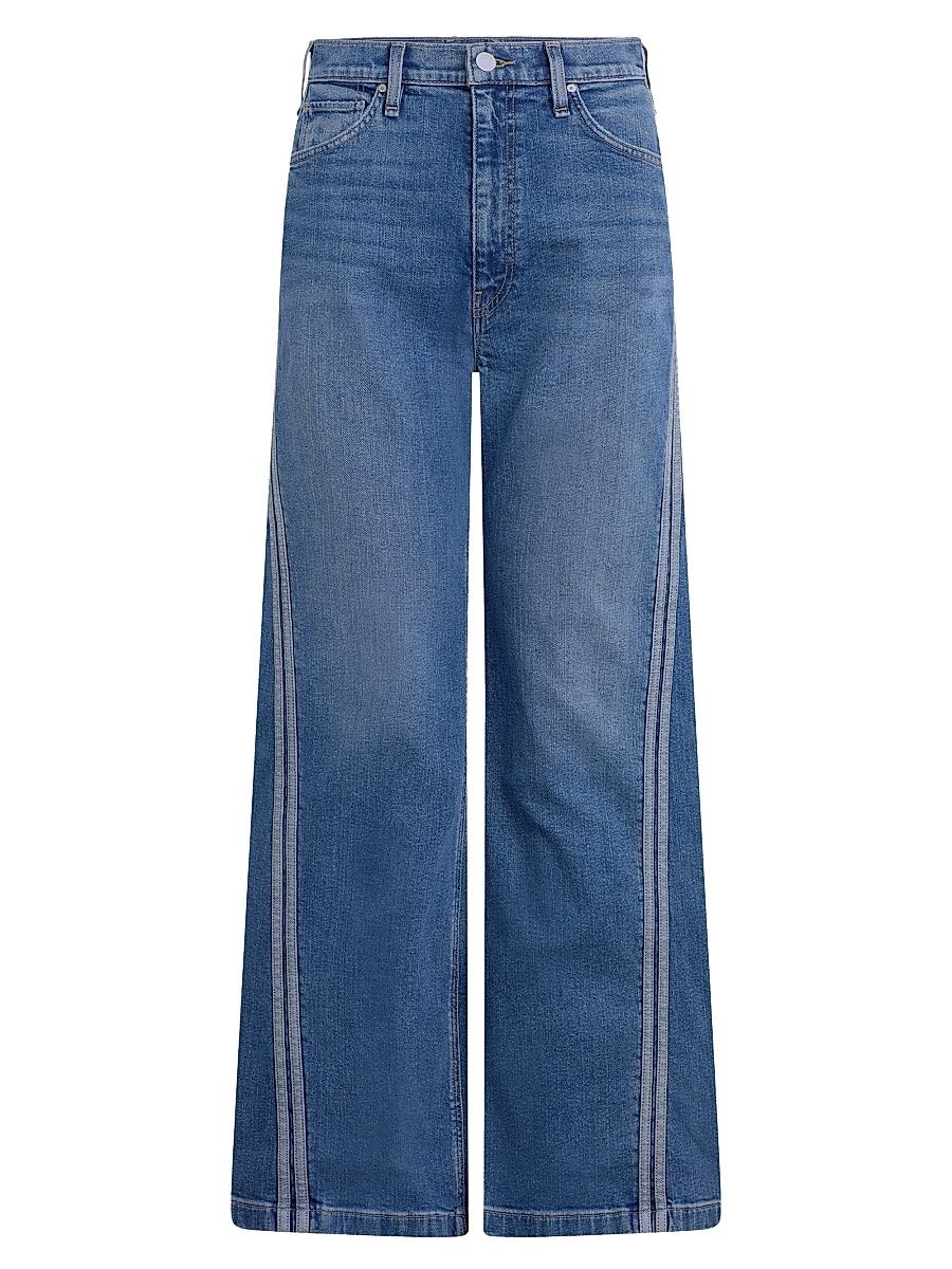 Women's Jodi Track-Detail Wide-Leg Loose-Fit Jeans - National - Size 30