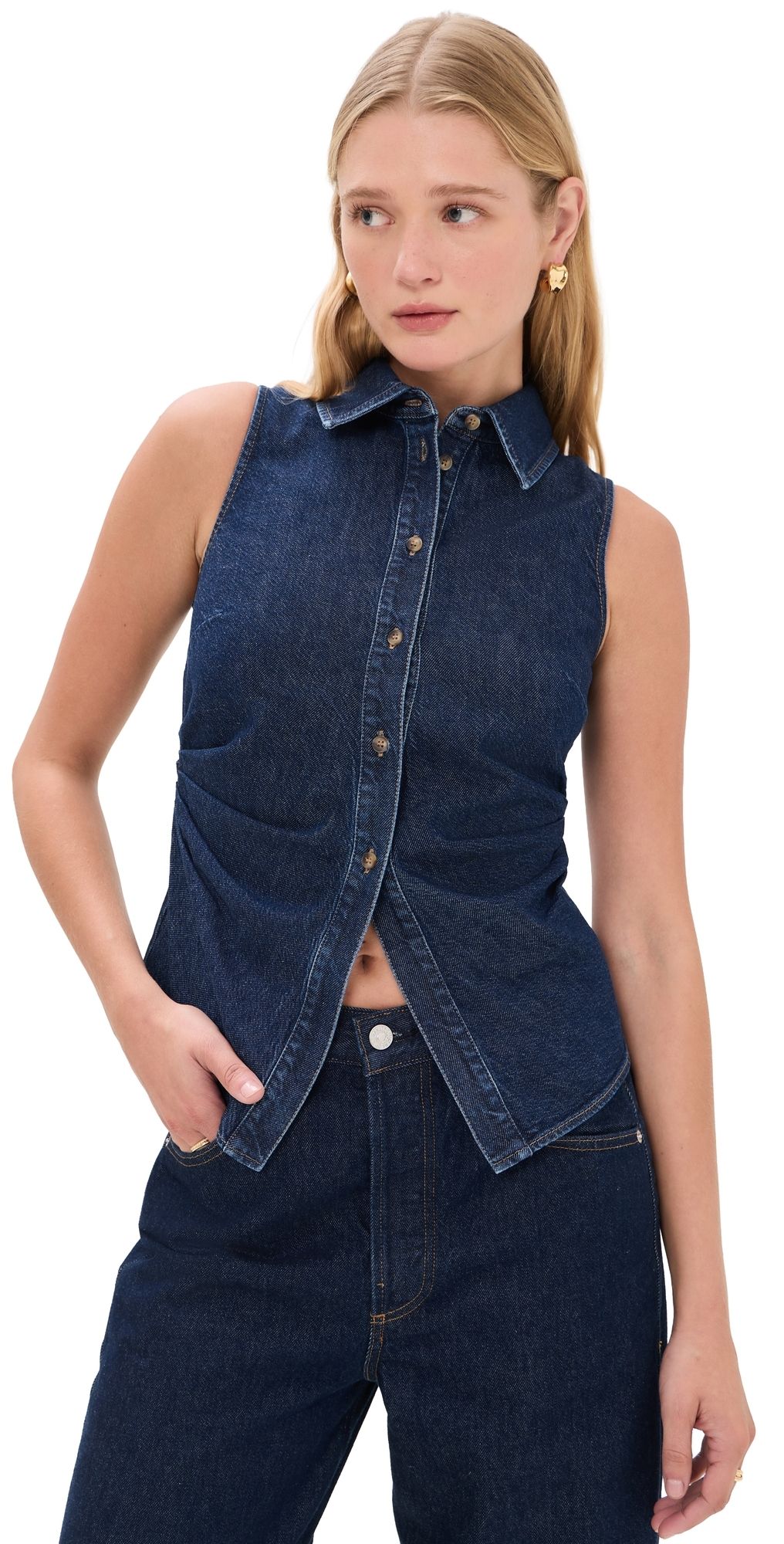 Tanya Taylor Hanelle Top Classic Indigo Blue 2