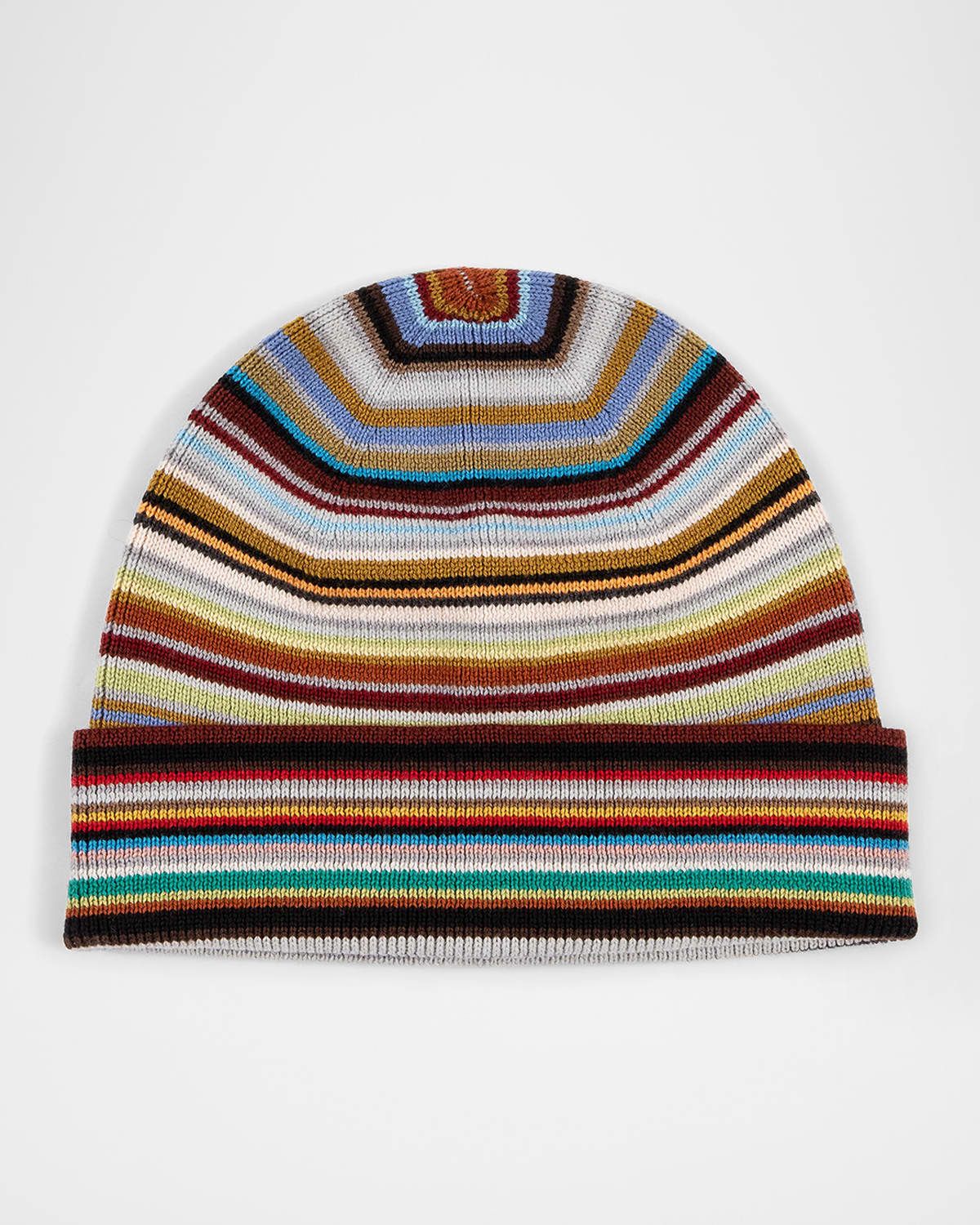 Men & apos;s Merino Wool Signature Stripe Beanie Hat