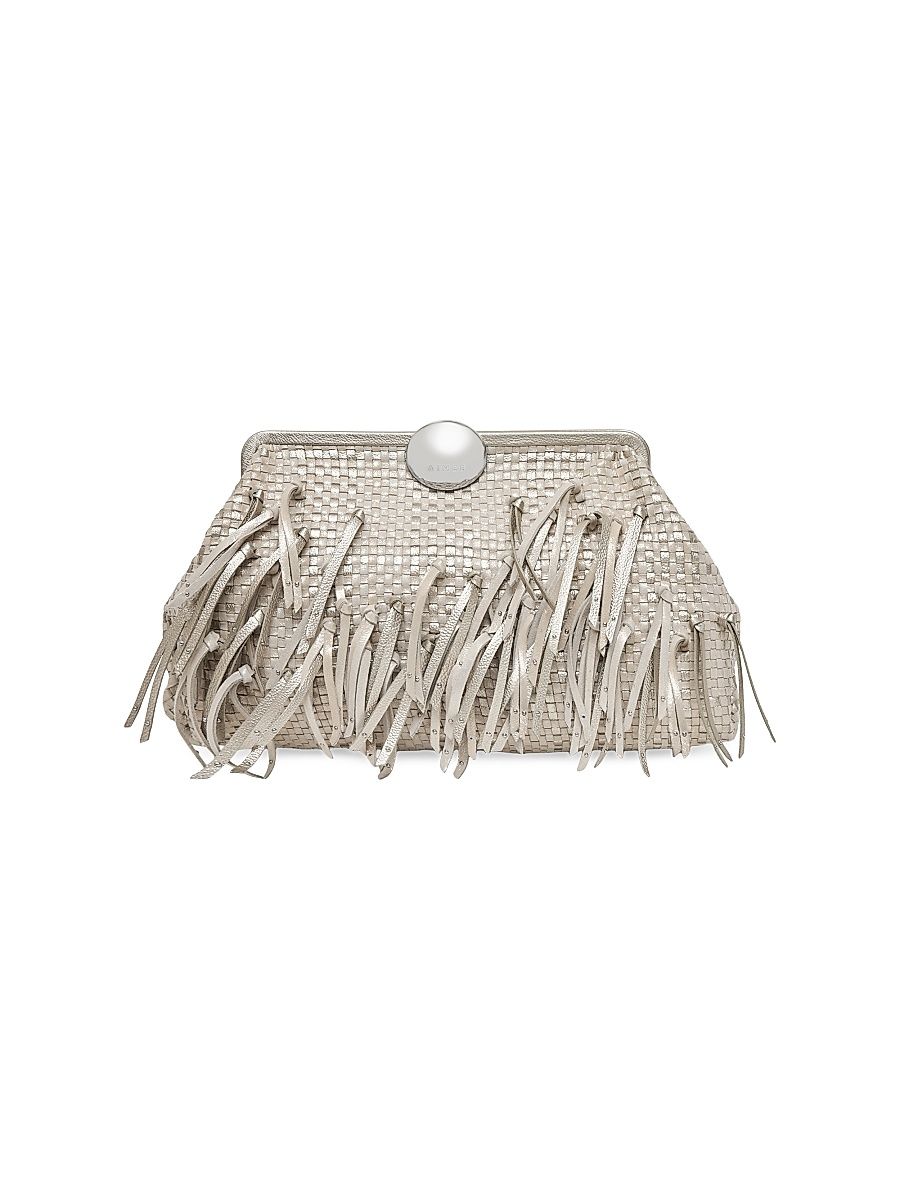 Women's Full Circle Novelty XL Clutch - Metallic Sand Woven
