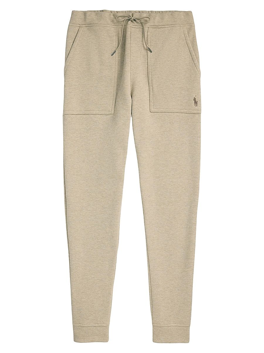 Men's Logo Cotton-Blend Double-Knit Sweatpants - Tuscan Beige Heather - Size XL