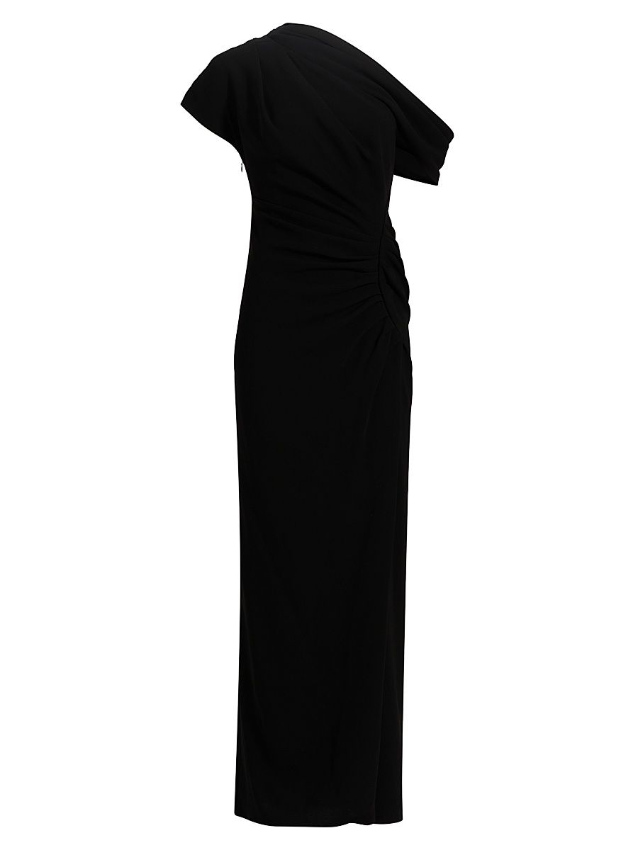Women's Kally Draped Column Gown - Black - Size 8