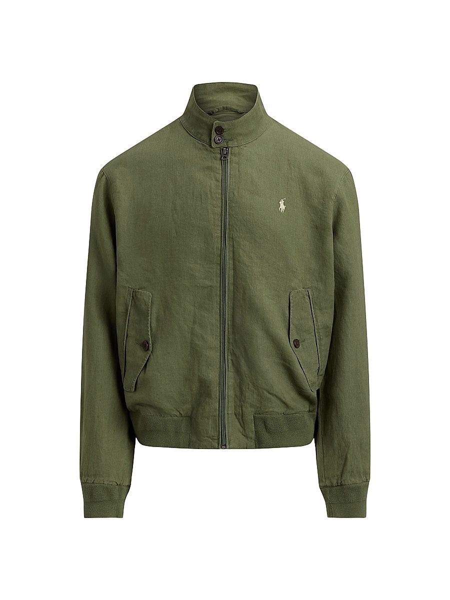 Men's Linen Herringbone Windbreaker Jacket - Garden Trail - Size XXL