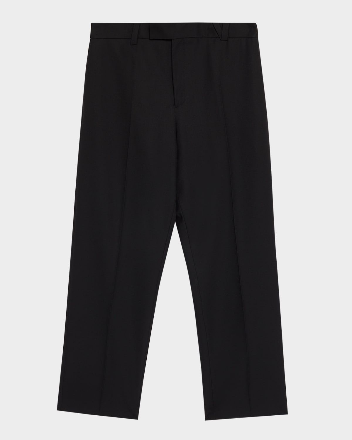 Men & apos;s Wool Straight Leg Flat-Front Trousers