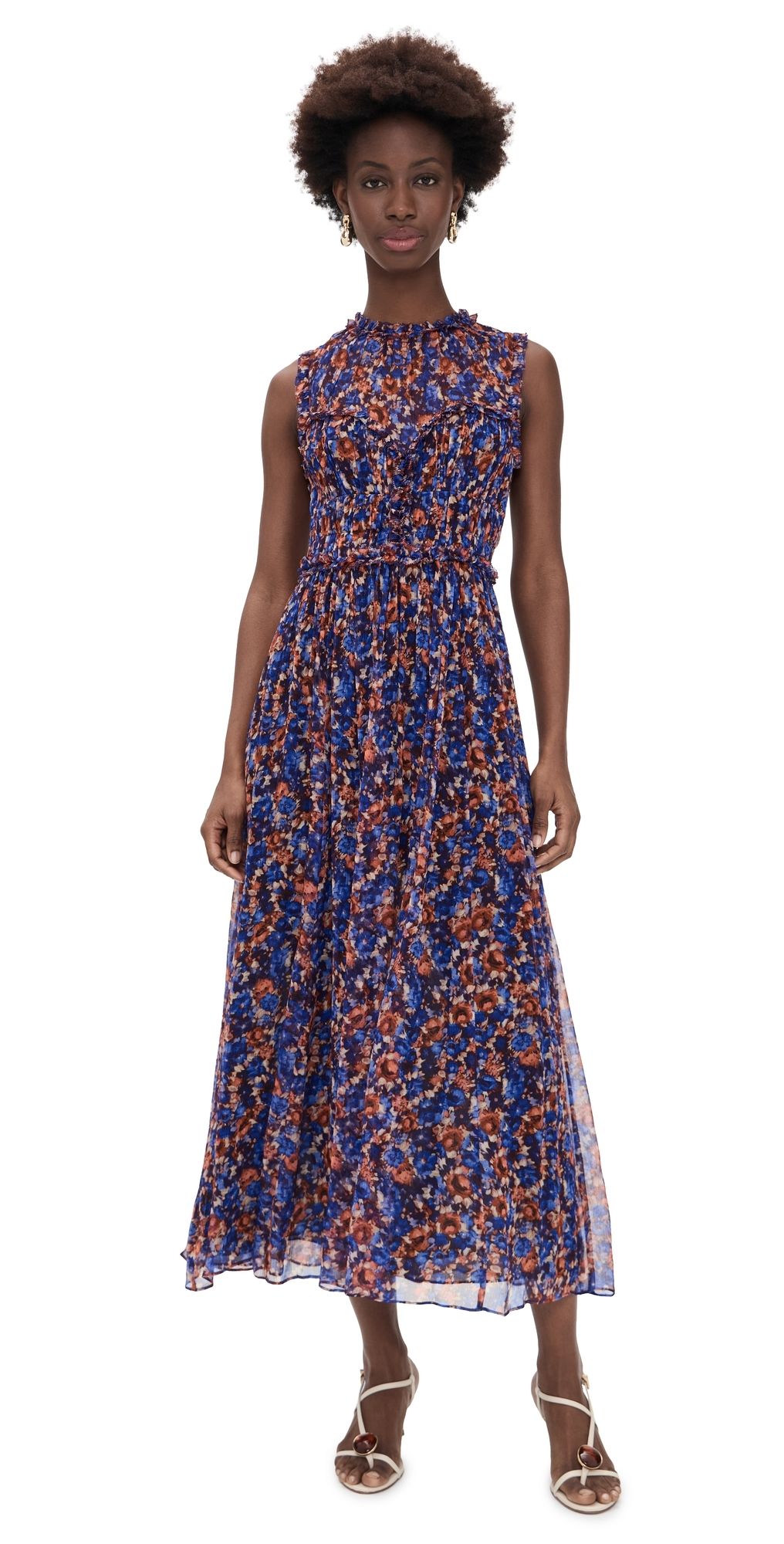 Ulla Johnson Kasia Sleeveless Silk Dress Violet 8