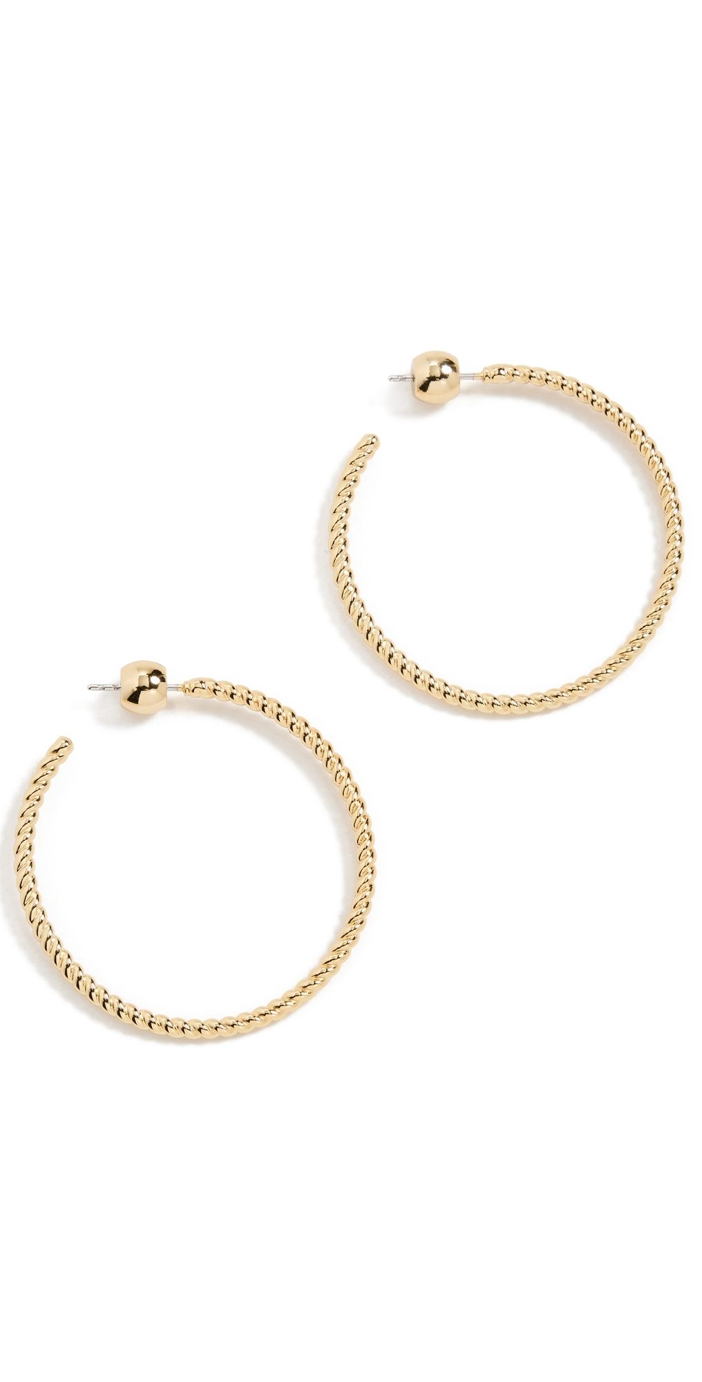 Gorjana Crew Large Hoops Gold Plated One Size